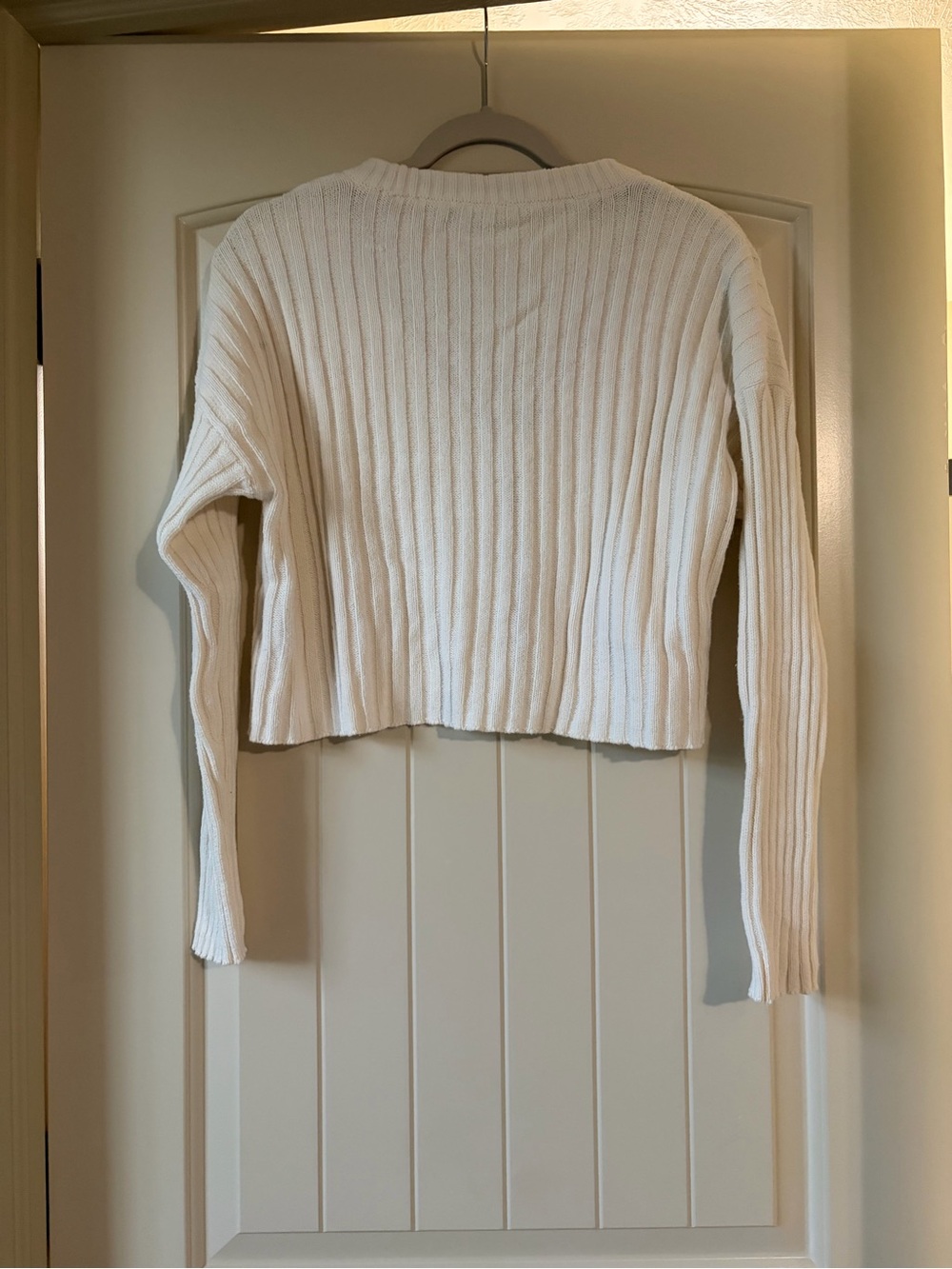 American Eagle Cropped Ribbed Button Up Cardigan - Picture 5 of 5